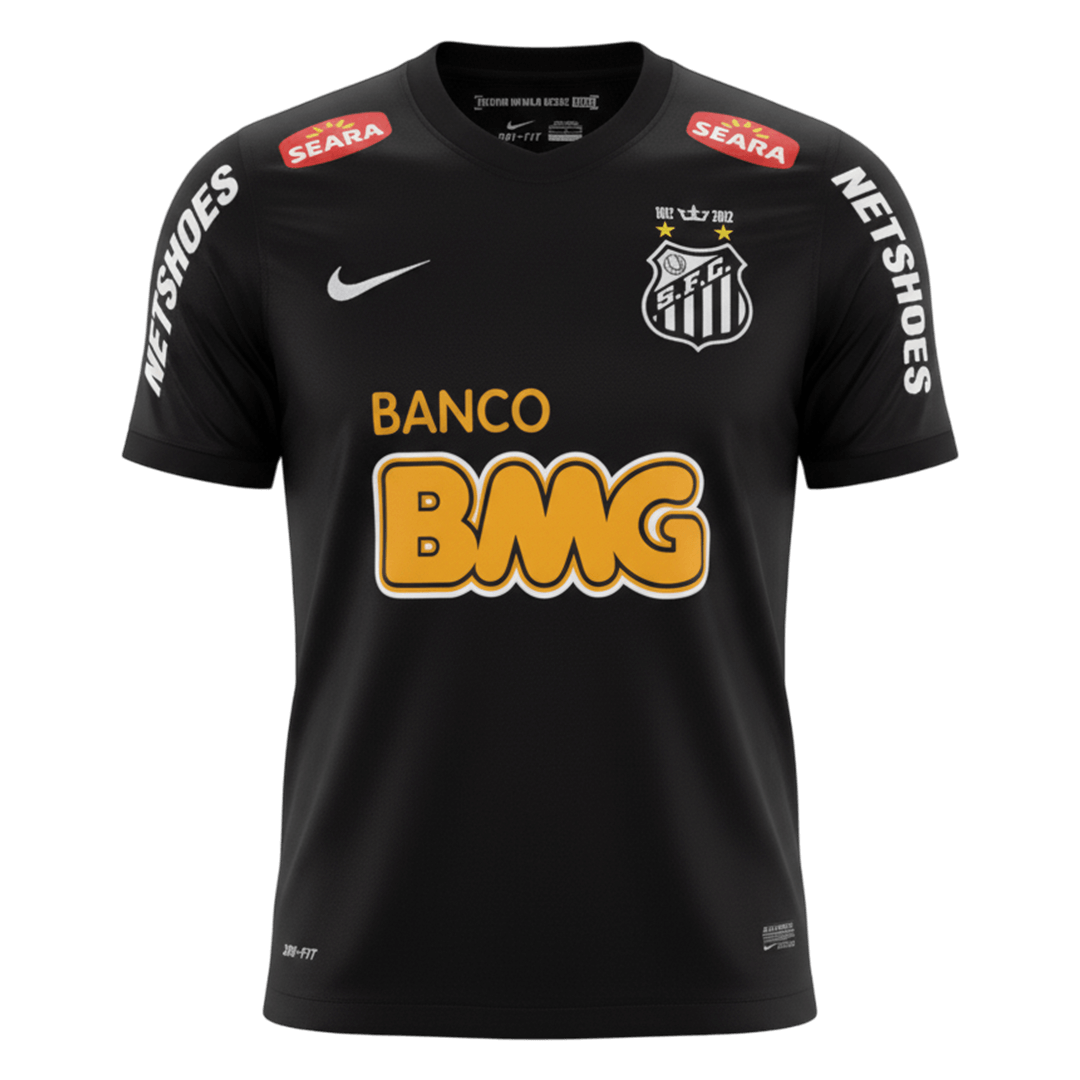 Retro 11/12 Santos FC Away Soccer Jersey Black