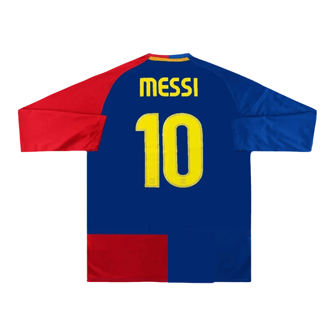 Barcelona MESSI #10 Home Jersey Retro 2008/09 - Long Sleeve  - UCL Final