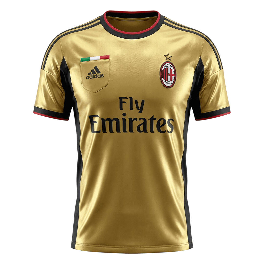 Retro 13/14 AC Milan Away Soccer Jersey Yellow