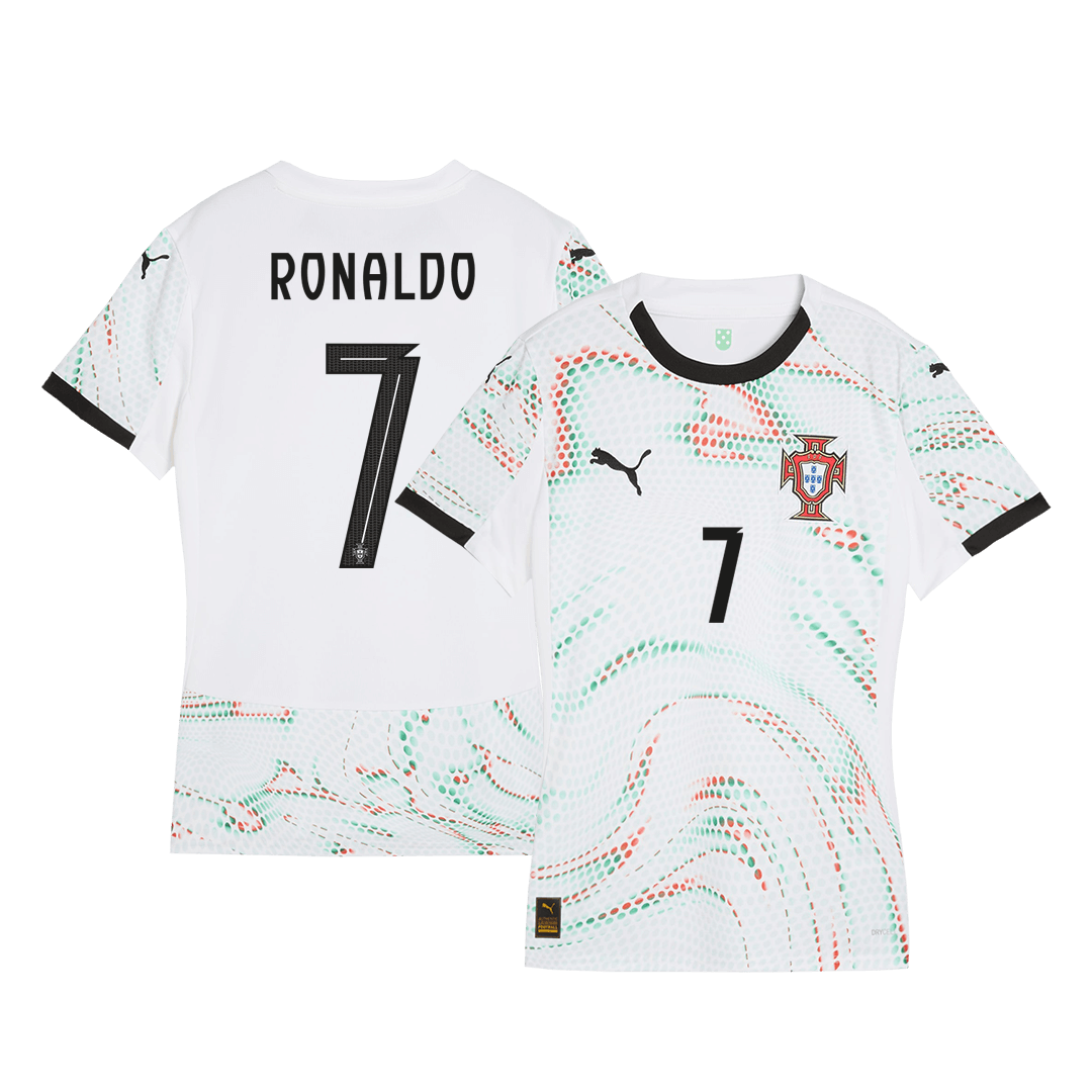 Maillot de football extérieur Ronaldo #7 du Portugal pour femme 2025