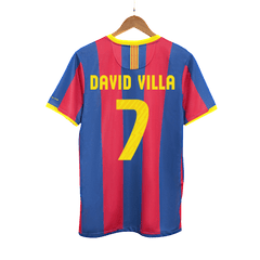 Barcelona DAVID VILLA #7 Home Soccer Jersey Retro 2010/11