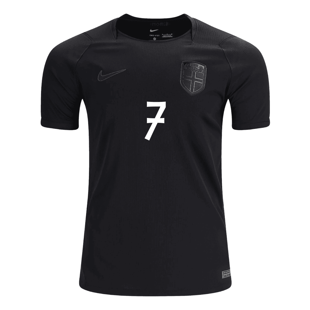 SØRLOTH #7 Norway Away Soccer Jersey World Cup 2026 Black
