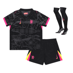 Chelsea Auswärts-Fußballtrikot-Set 2024/25 für Kinder (Trikot + Shorts + Socken)