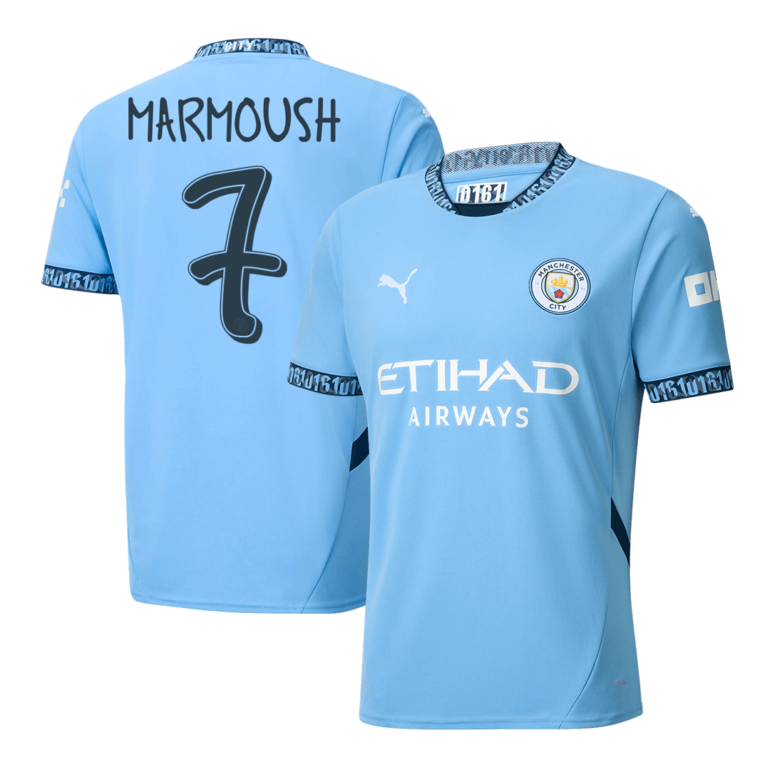 Manchester City MARMOUSH #7 Home Jersey - UCL Edition
