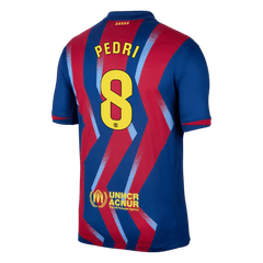 PEDRI #8 Barcelona Fourth Soccer Jersey 25/26 Red&Blue