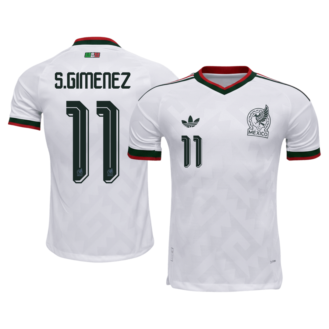 S.GIMENEZ #11 Player Version Mexico Away Soccer Jersey World Cup 2026 White