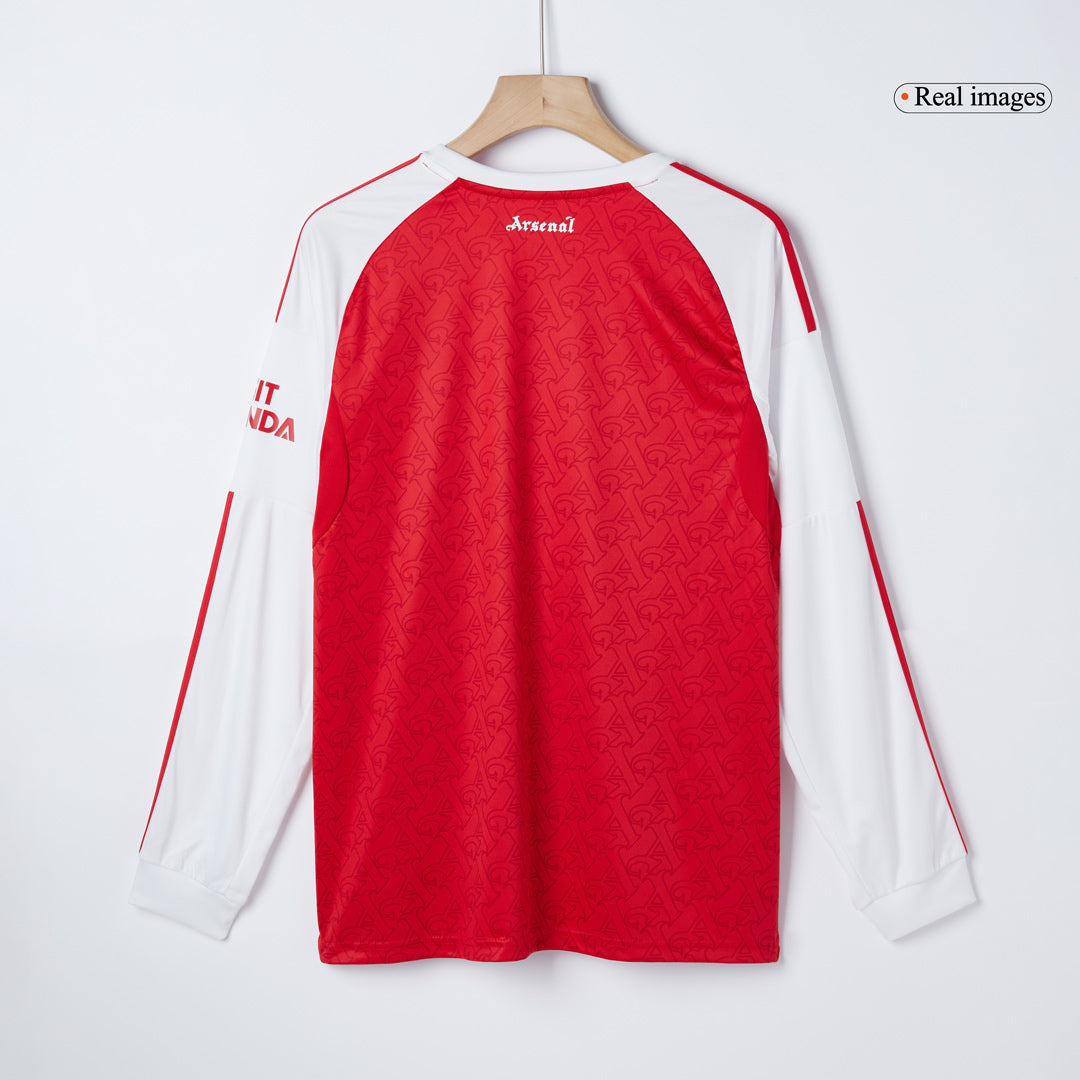 Arsenal Home Long Sleeve Soccer Jersey 2025/26 Red