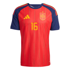 RODRIGO #16 Men Player Version Spain Home Soccer Jersey World Cup 2026 Red