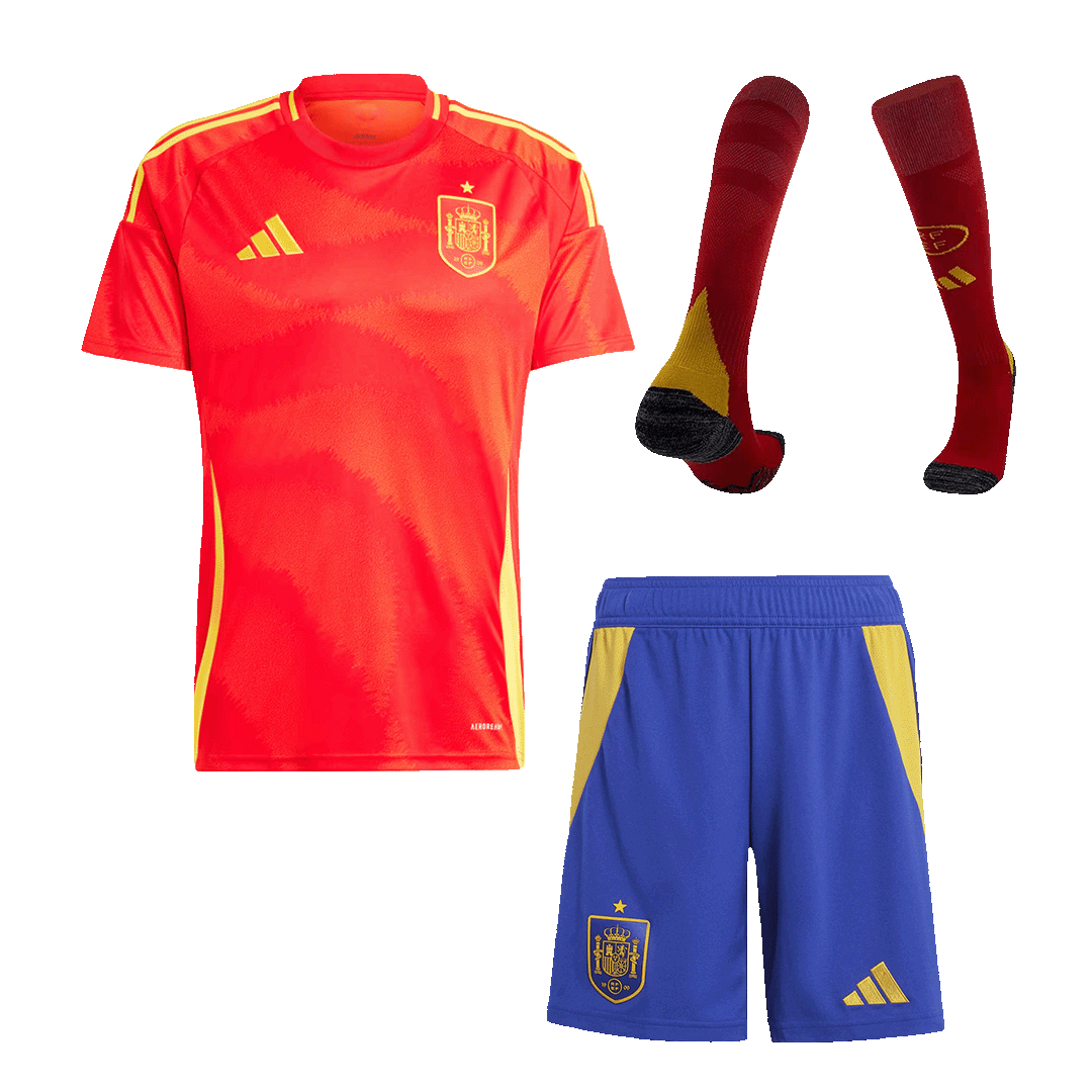 Maillot domicile Espagne EURO 2024 (maillot + short + chaussettes)
