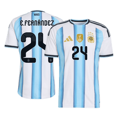 E. FERNÁNDEZ #24 Player Version Argentina Home Soccer Jersey World Cup 2026 Blue&White