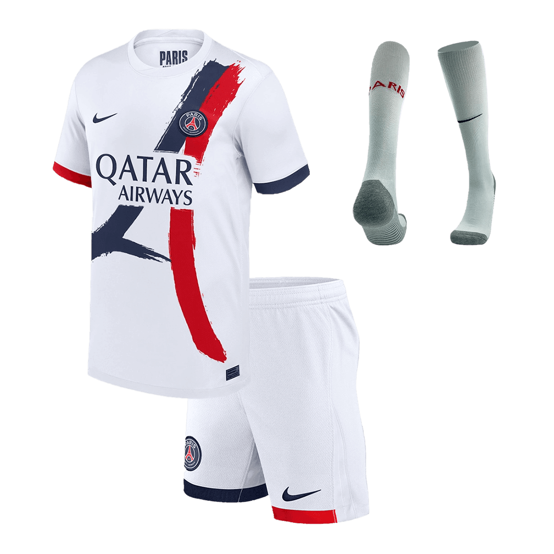 Maillot extérieur PSG 2024/25 pour enfant (maillot, short, chaussettes)