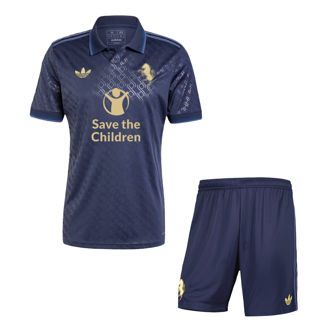Juventus Auswärtstrikot 2024/25 (Trikot + Shorts) – Sponsor Save The Children