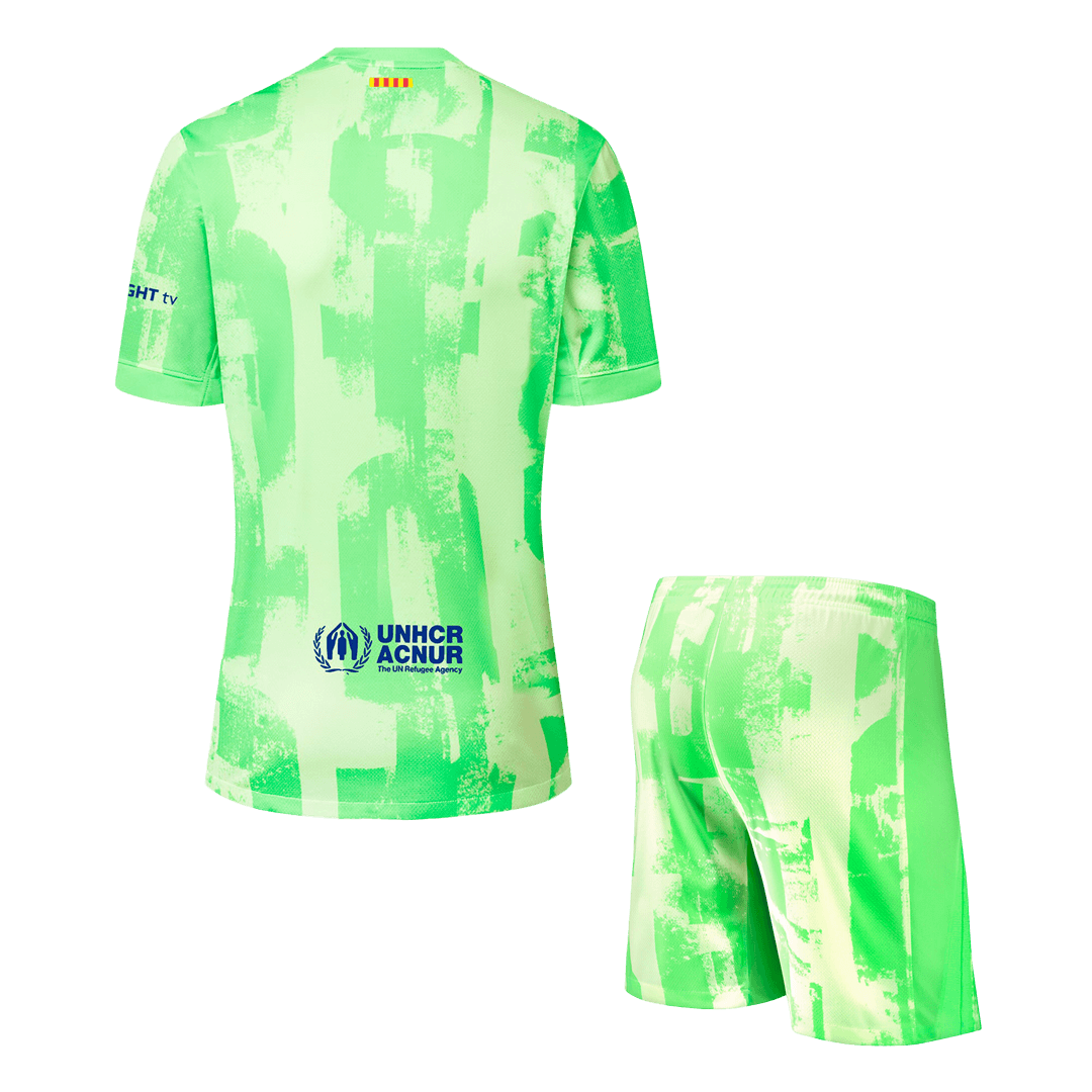 Barcelona Third Away Soccer Jersey Kit 2024/25 (Jersey+Shorts) - (Spotify Logo Without Text)