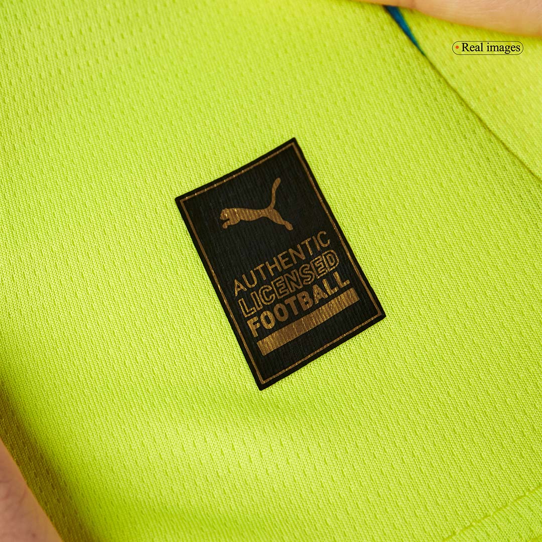 Maillot de football extérieur Manchester City 2024/25 pour enfant (maillot, short, chaussettes)