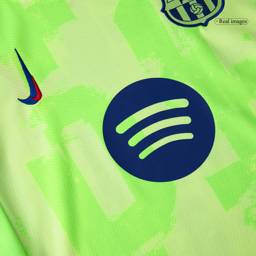 Maillot extérieur Barcelone 2024/25 pour enfant (maillot, short et chaussettes) - UCL (logo Spotify sans texte)