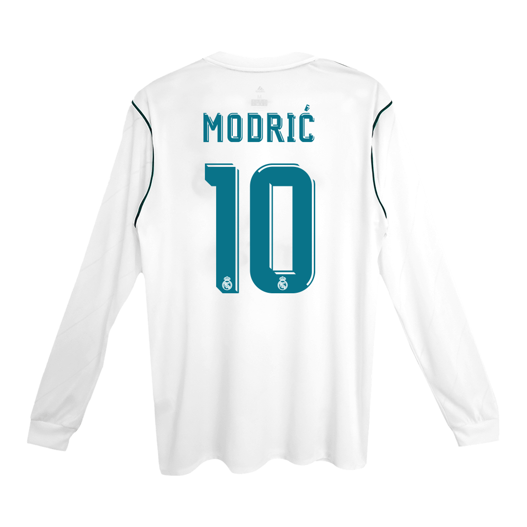 Real Madrid MODRIĆ #10 Home Fußballtrikot Retro 2017/18 – Langarm