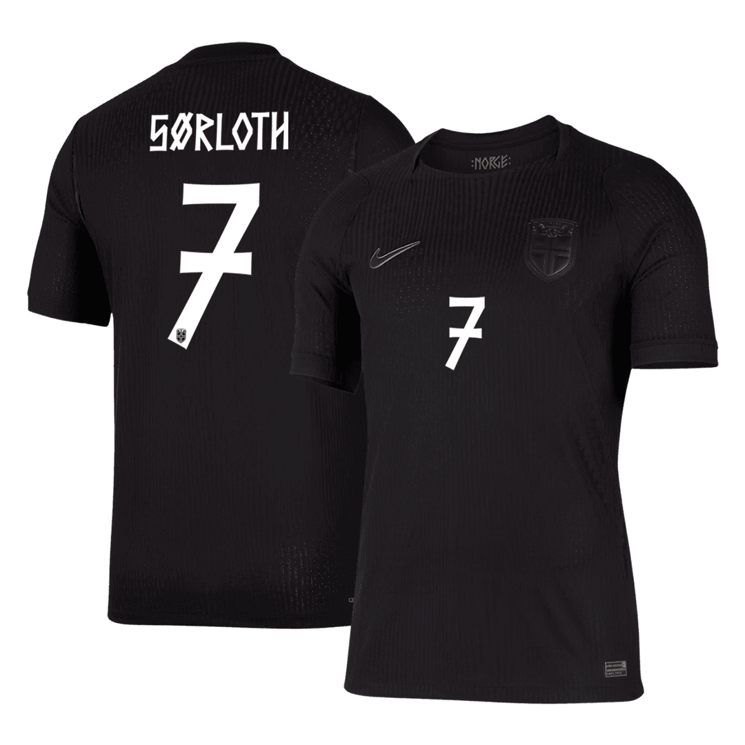 SØRLOTH #7 Player Version Norway Away Soccer Jersey World Cup 2026 Black