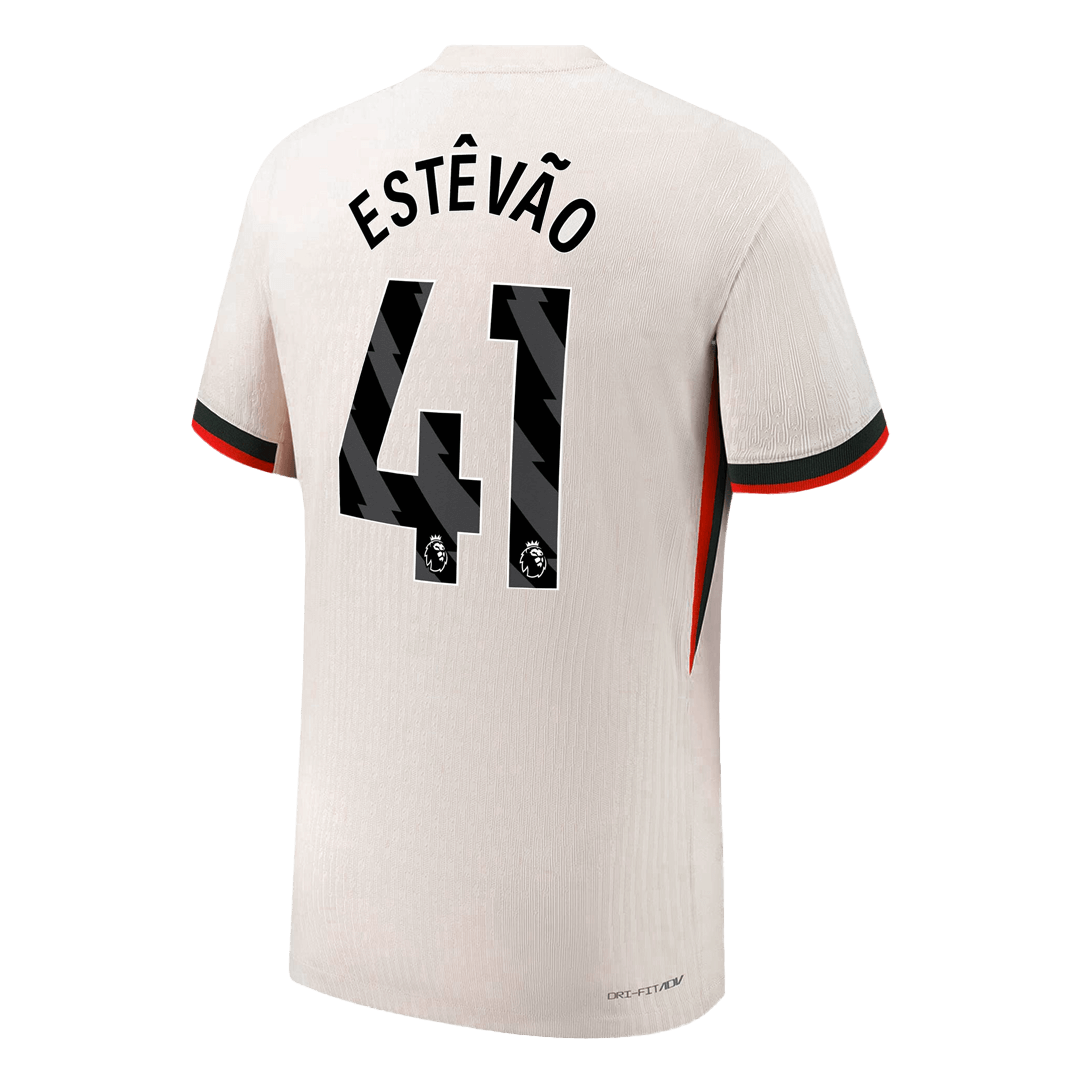 ESTÊVÃO #41 Authentic Chelsea Away Soccer Jersey 2025/26 White