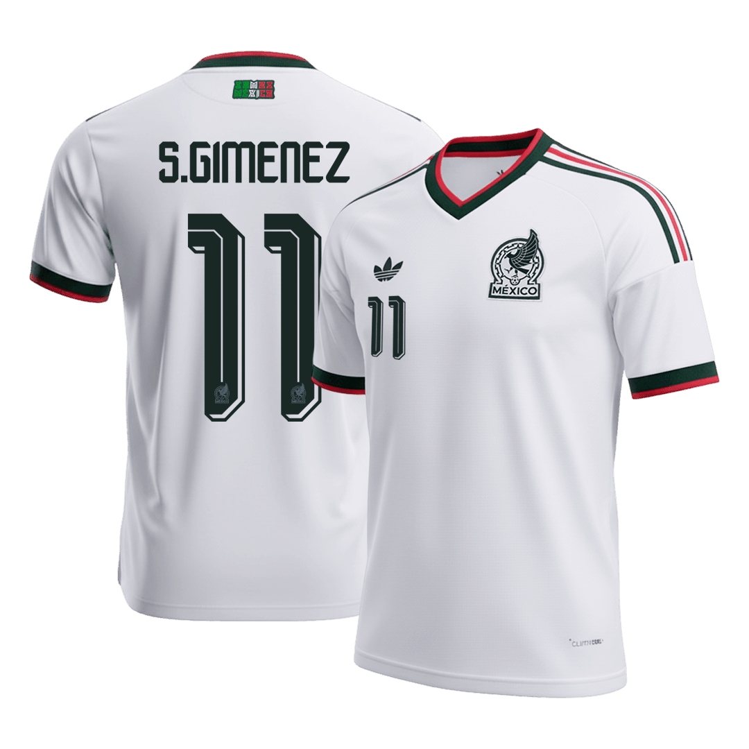 S.GIMENEZ #11 Mexico Away Soccer Jersey World Cup 2026 White