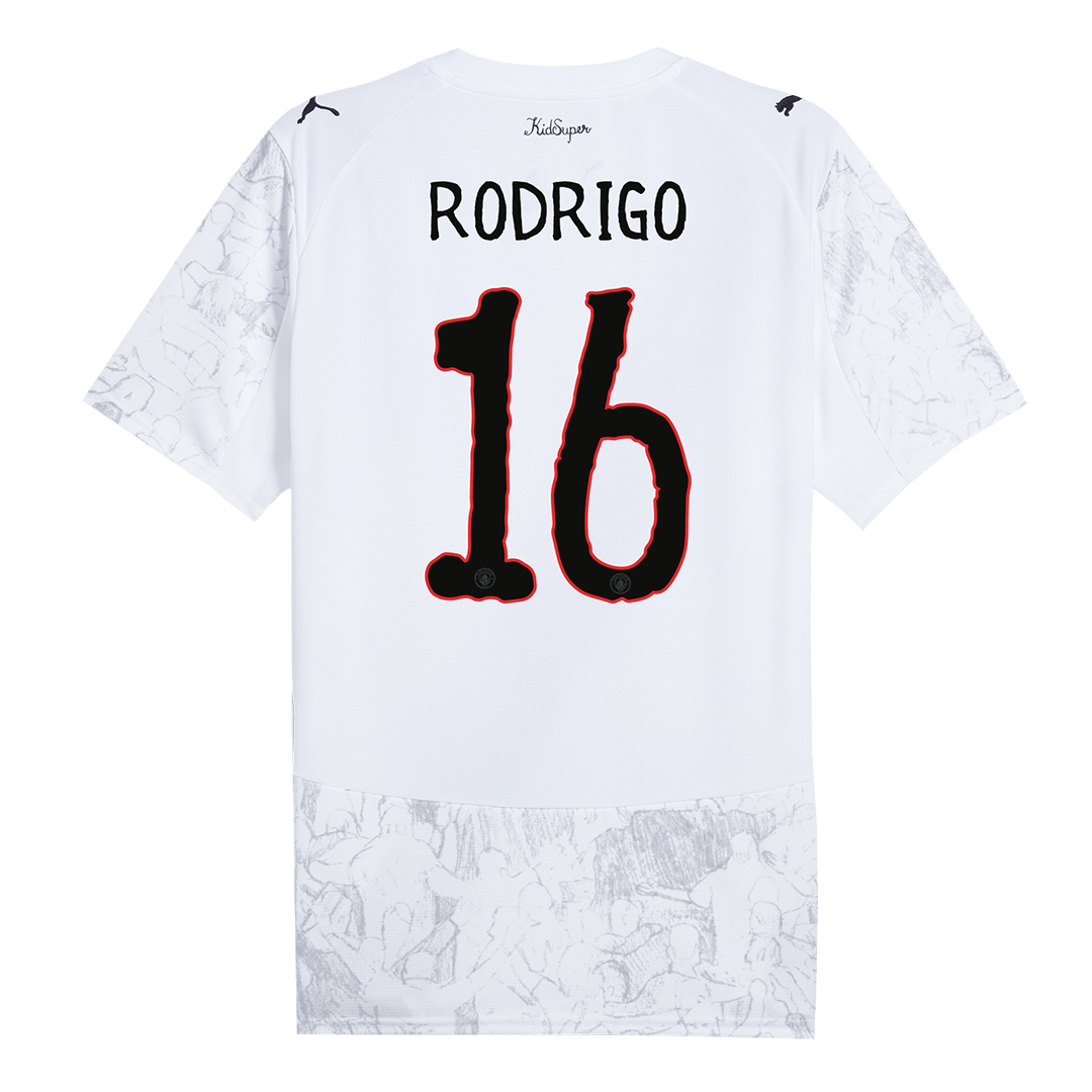 RODRIGO #16 Manchester City KidSuper Soccer Jersey 2025/26 White - Club World Cup