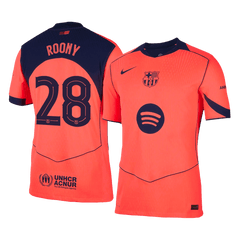 ROONY #28 Authentic Barcelona Third Away Soccer Jersey 25/26 Orange