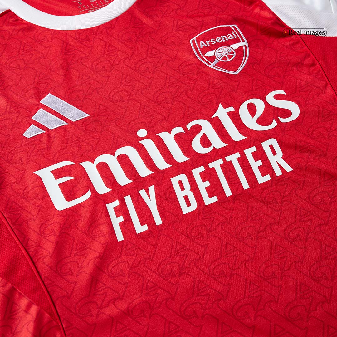 Arsenal Home Long Sleeve Soccer Jersey 2025/26 Red