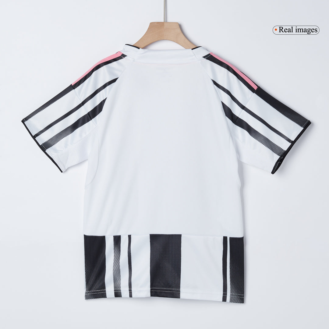 Kid's Juventus Home Soccer Jersey Kit(Jersey+Shorts) 2025/26 Black&White