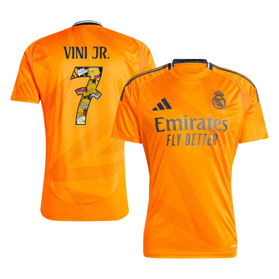 Real Madrid VINI JR. #7 Away Jersey  - Bear Champ Font