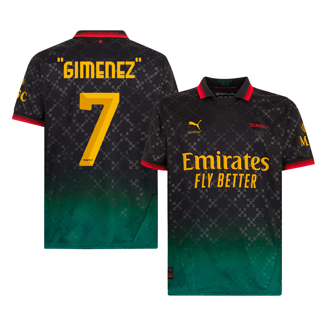 Maillot extérieur AC Milan « GIMENEZ » n° 7, quatrième édition 2024/25