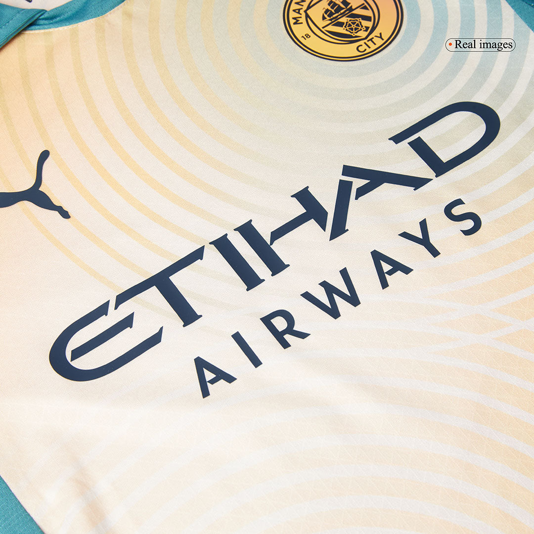 Maillot de football extérieur Manchester City HAALAND #9, 4e édition, authentique, 2024/25 - Definitely City (édition UCL)