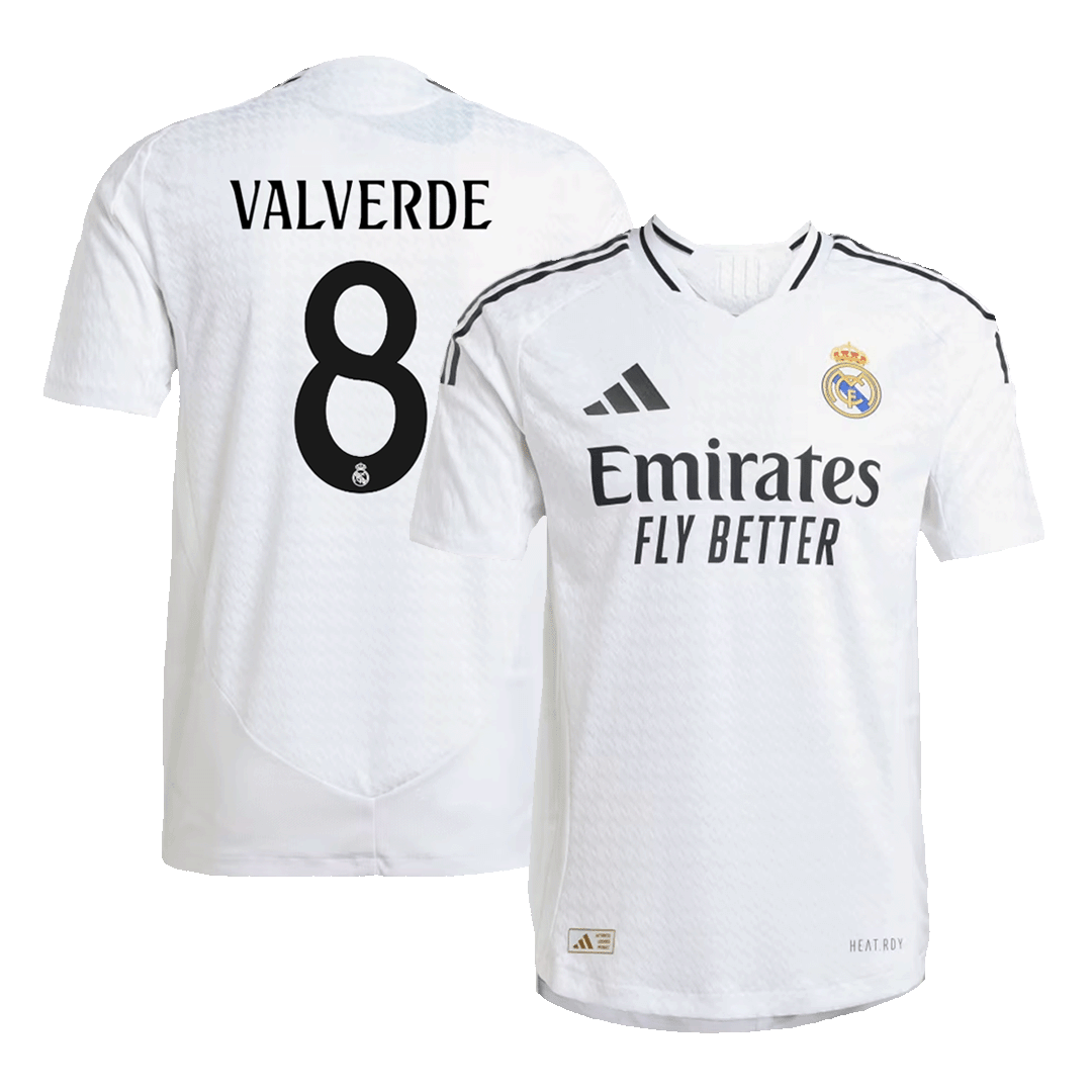 Real Madrid VALVERDE #8 Home Jersey Authentic