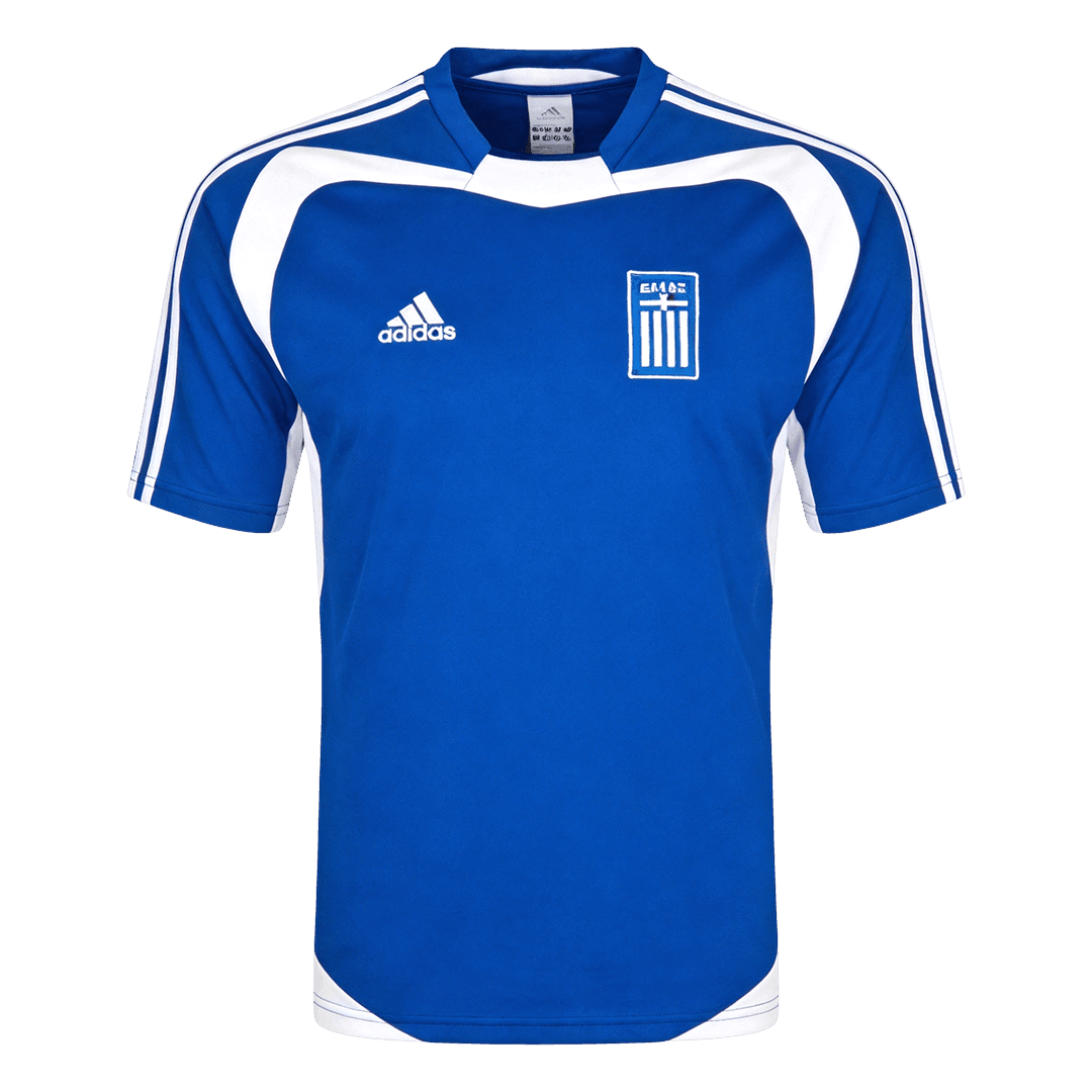 Men Retro Fan Version Greece Home Soccer Jersey Euro Cup 2004 Blue