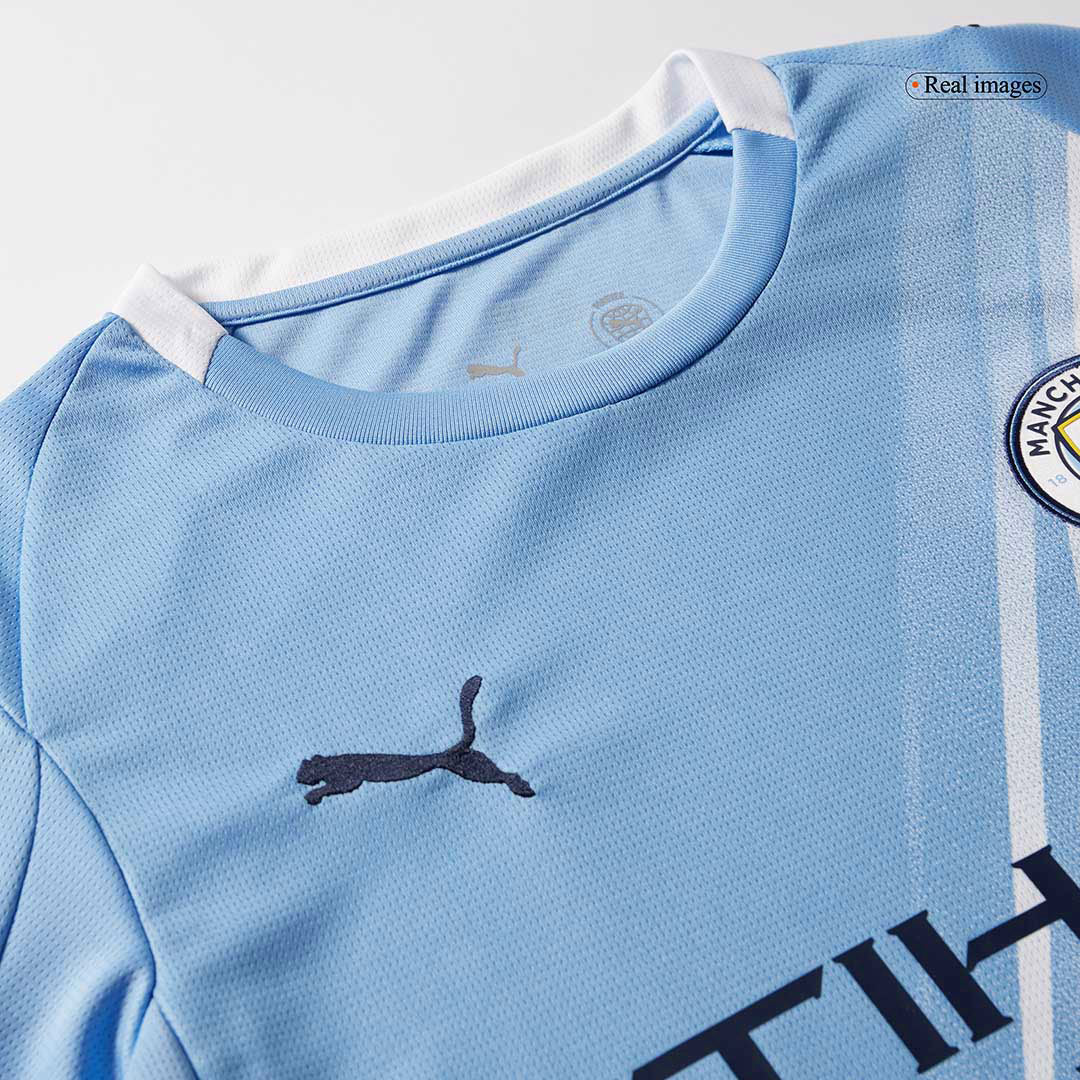 Manchester City Home Soccer Jersey Kit(Jersey+Shorts) 2025/26 Blue