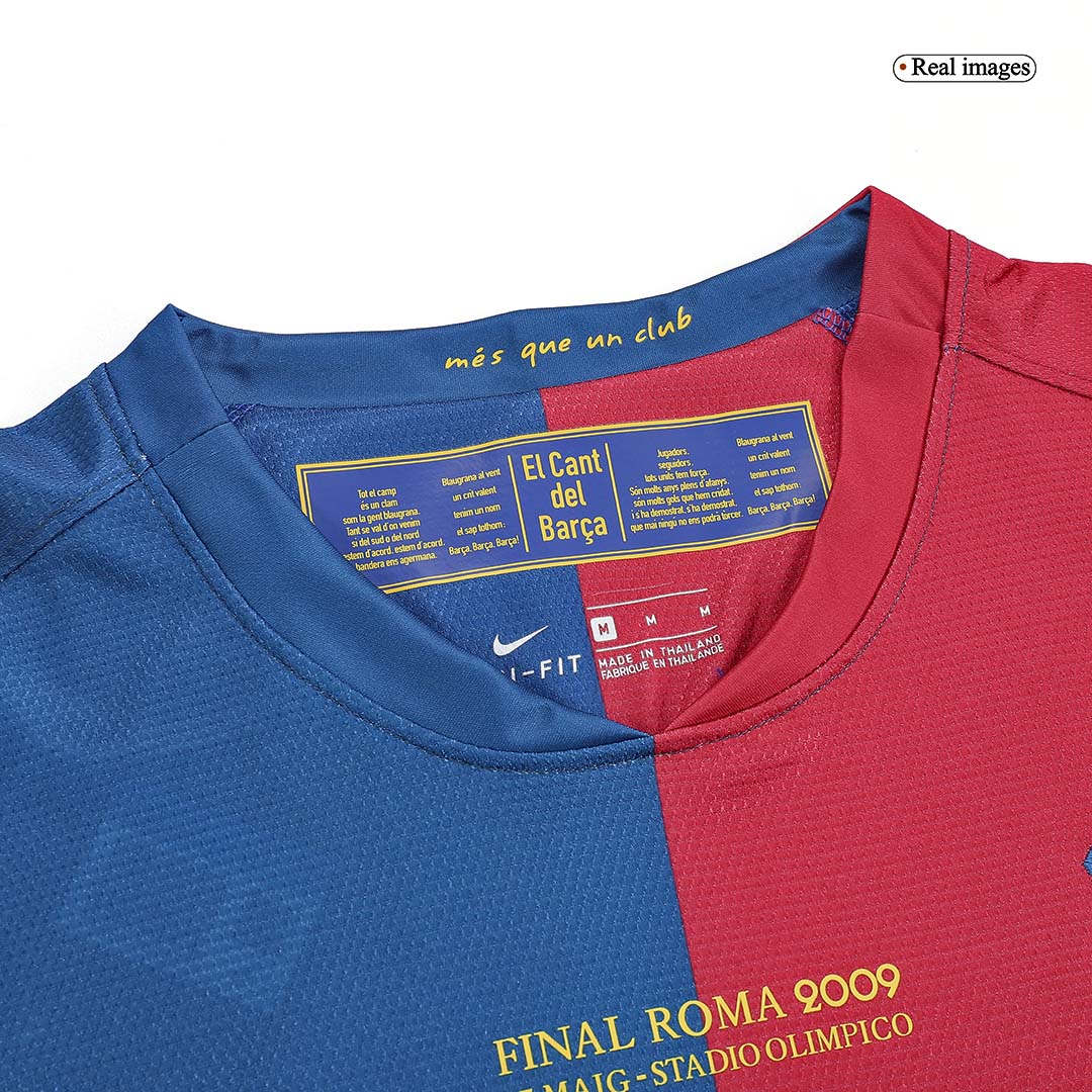 Barcelona MESSI #10 Home Jersey Retro 2008/09 - Long Sleeve  - UCL Final