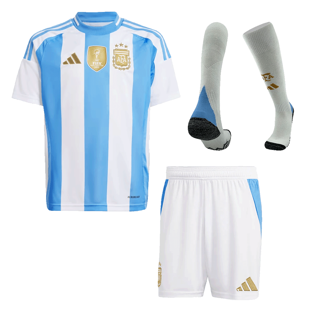 Maillot domicile Argentine 2024 pour enfant (maillot, short, chaussettes)