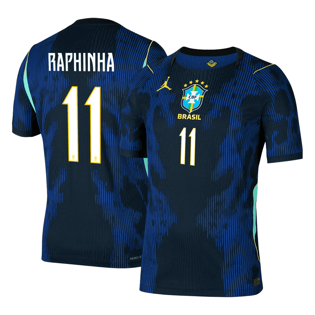 RAPHINHA #11 Player Version Brazil Away Soccer Jersey World Cup 2026 Navy