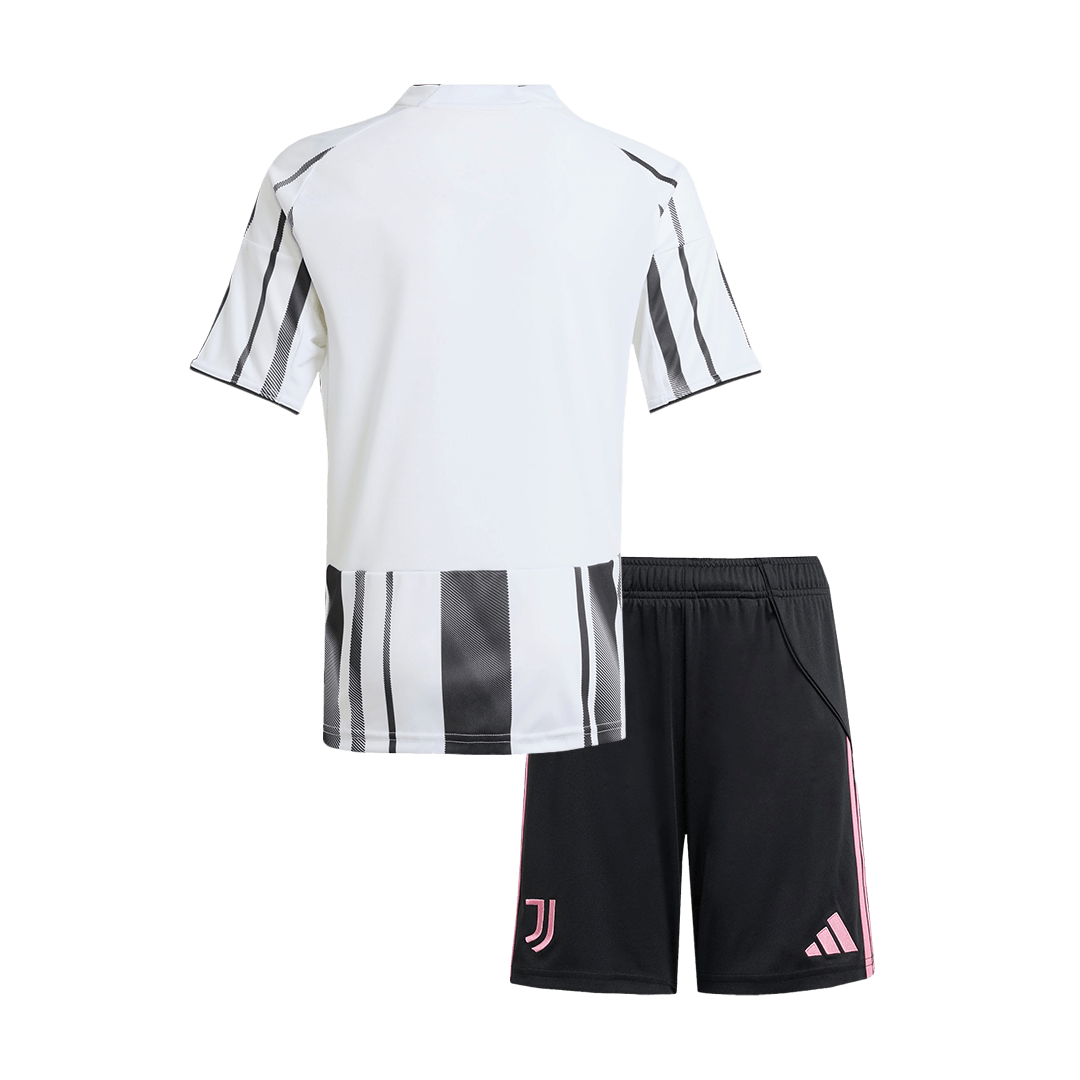 Kid's Juventus Home Soccer Jersey Kit(Jersey+Shorts) 2025/26 Black&White