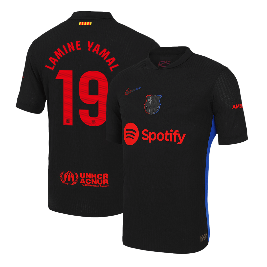 Barcelona LAMINE YAMAL #19 Away Soccer Jersey Authentic 2024/25