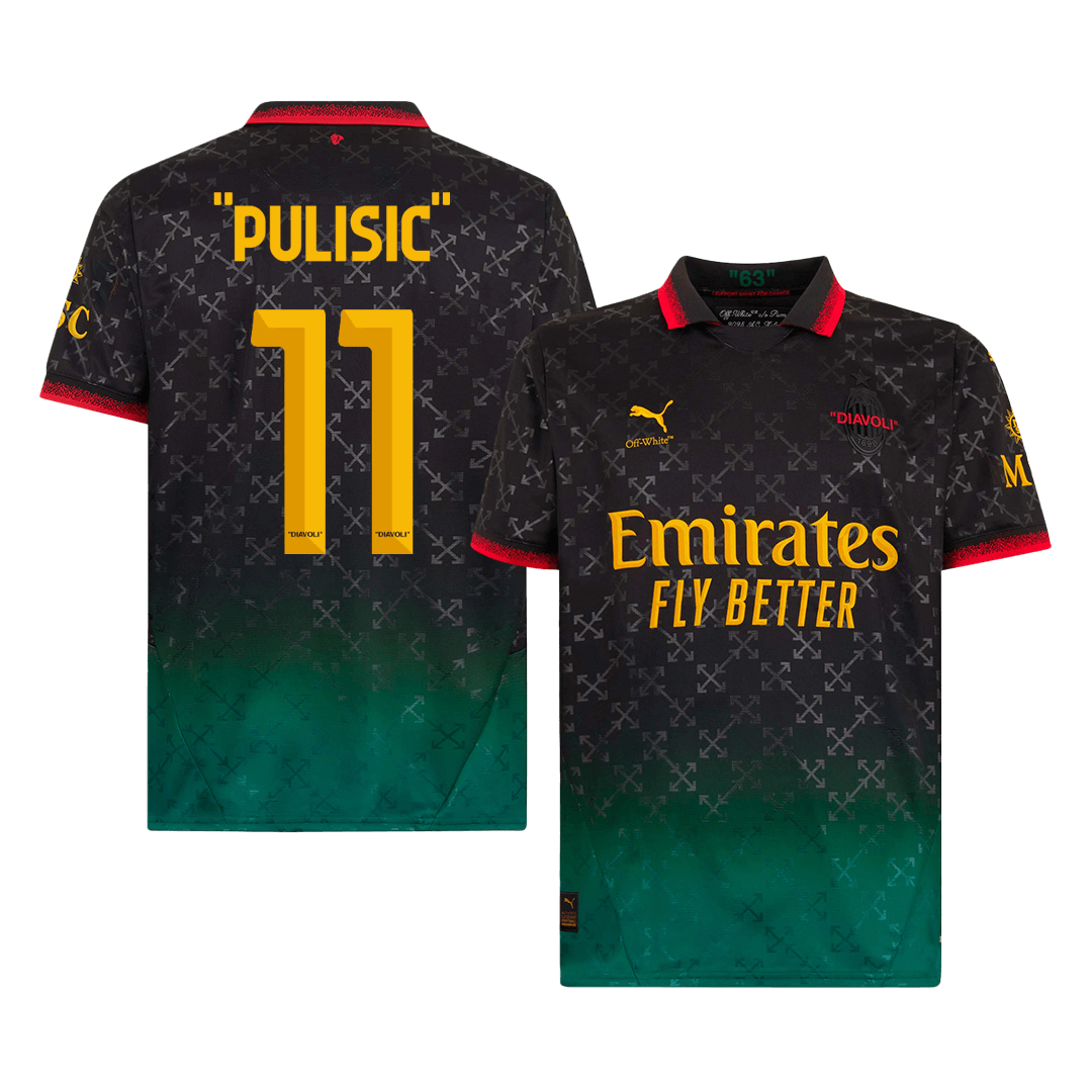 Maillot extérieur AC Milan « PULISIC » n° 11, quatrième édition 2024/25