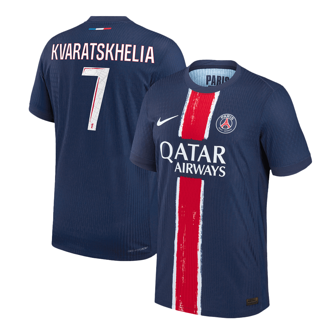 PSG KVARATSKHELIA #7 Home Soccer Jersey Authentic 2024/25