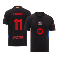 Barcelona RAPHINHA #11 Away Jersey 2024/25 - UCL Edition (Spotify Logo Without Text)