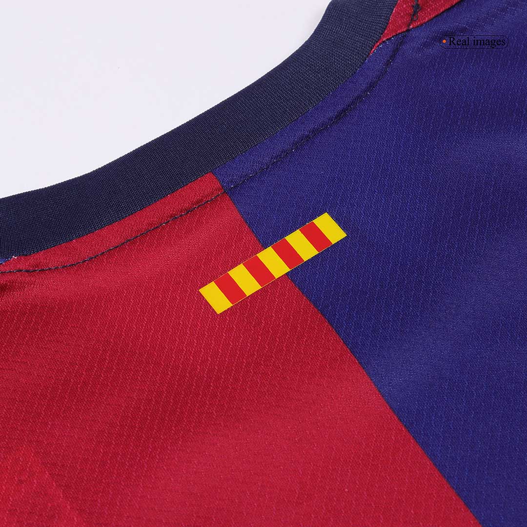 Maillot domicile Barcelone 2024/25 pour enfant (maillot + short), logo Spotify sans texte