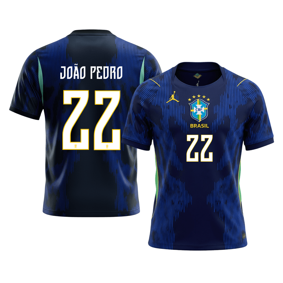JOÃO PEDRO #22 Brazil Away Soccer Jersey World Cup 2026 Navy