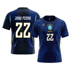 JOÃO PEDRO #22 Brazil Away Soccer Jersey World Cup 2026 Navy