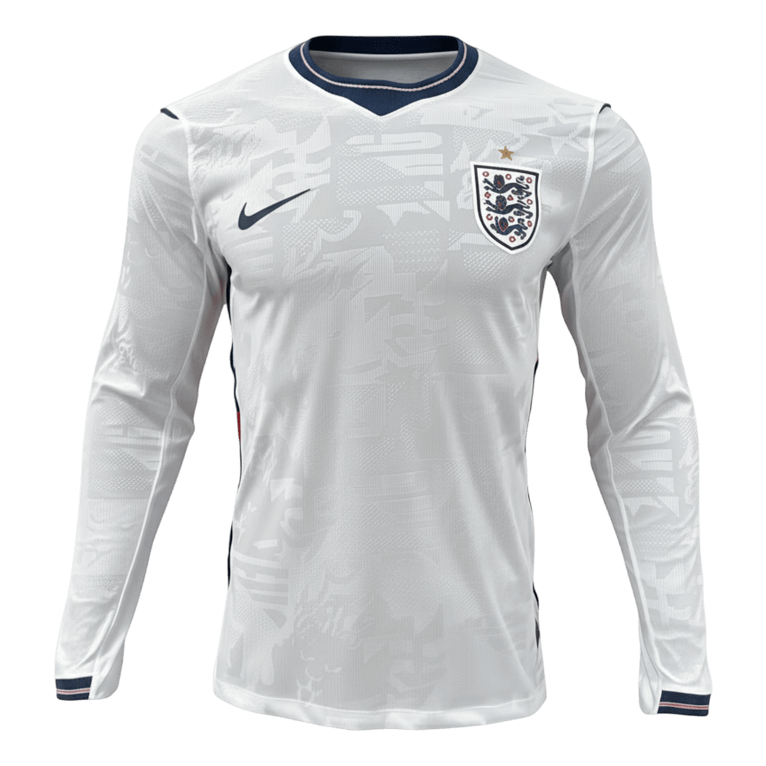 Player Version England Home Long Sleeve Soccer Jersey World Cup 2026 White
