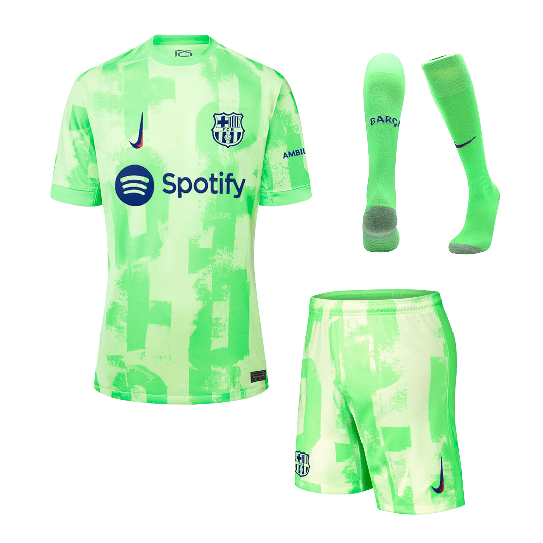 Barcelona Third Away Soccer Jersey Kit 2024/25 (Jersey+Shorts+Socks)