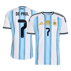 DE PAUL #7 Player Version Argentina Home Soccer Jersey World Cup 2026 Blue&White
