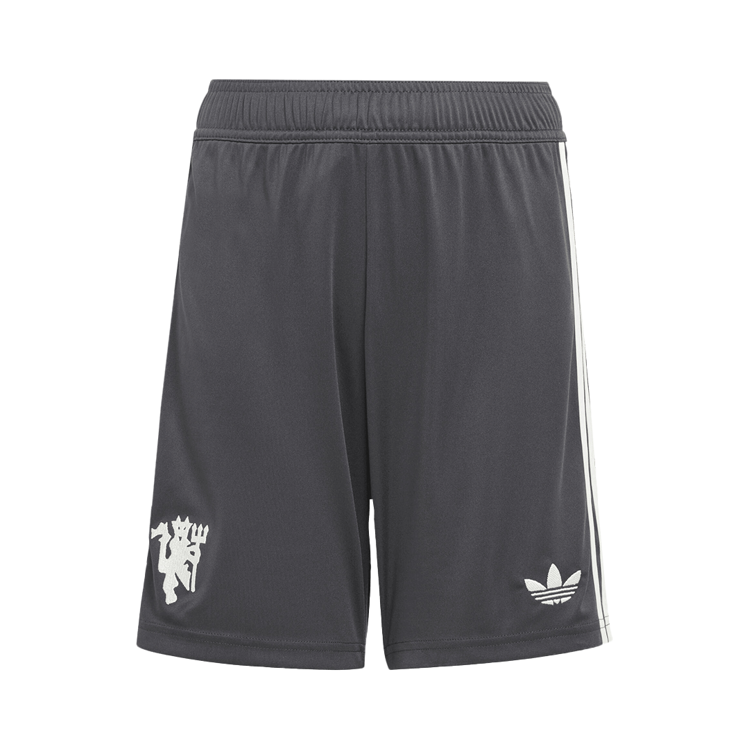 Manchester United Auswärts-Fußballtrikot 2024/25 (Trikot + Shorts)