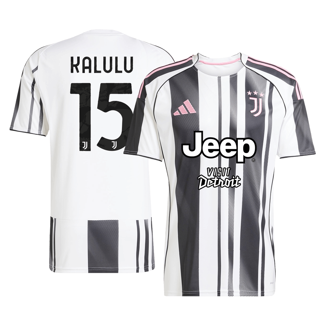 KALULU #15 Juventus Home Soccer Jersey 2025/26 Black&White