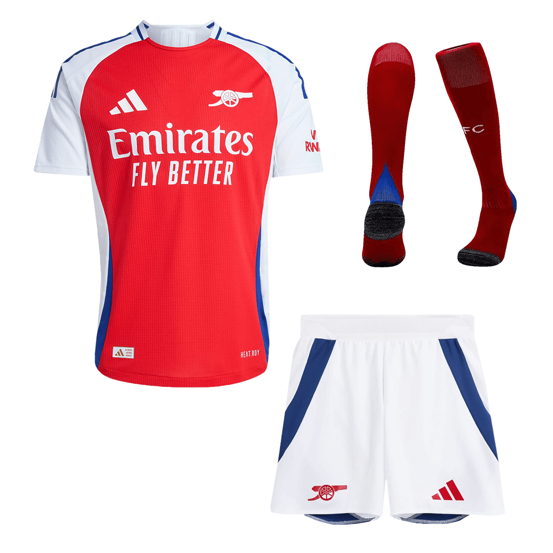 Arsenal Home Soccer Jersey Kit Authentic 2024/25 (Jersey+Shorts+Socks)
